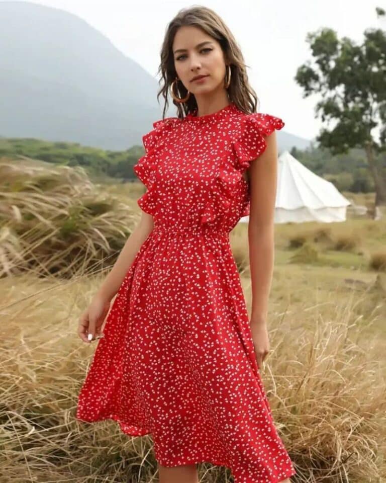 Robe Bohème Rouge Tendance et Élégante - Robes Bohemes