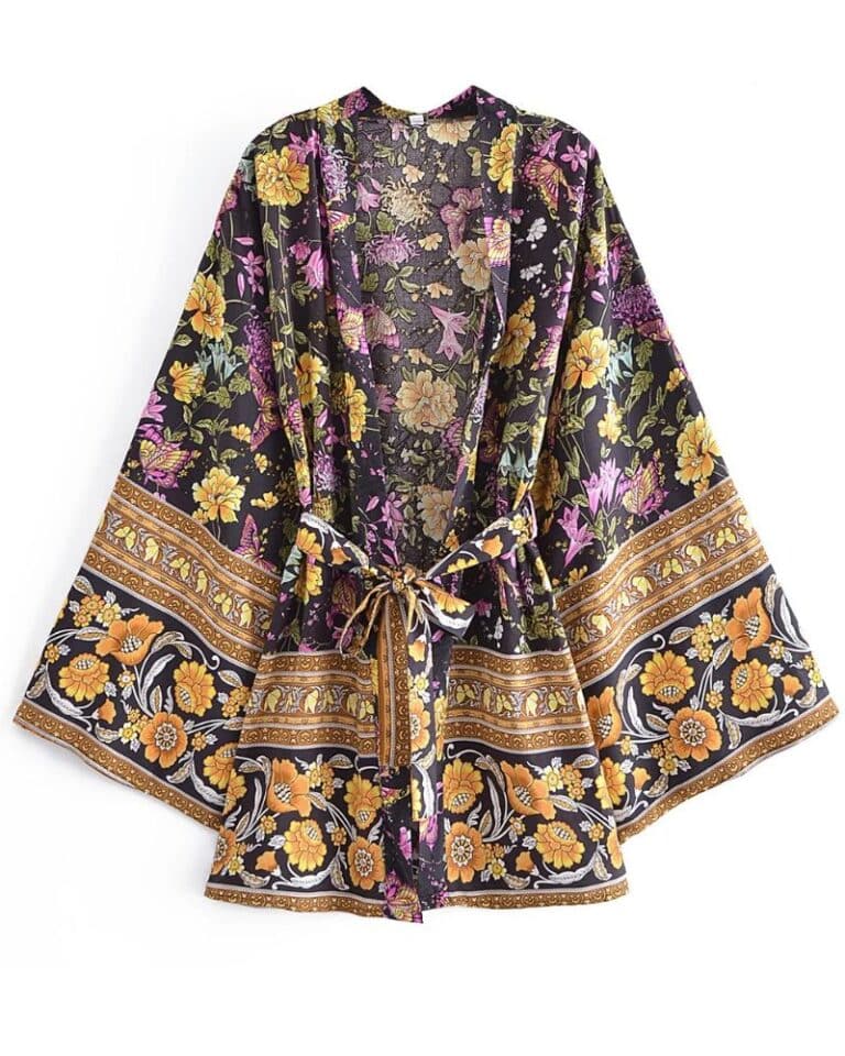 Kimono Femme Atmosphere - Noir, Manches 3/4, Taille S - Neuf Sans étiquette