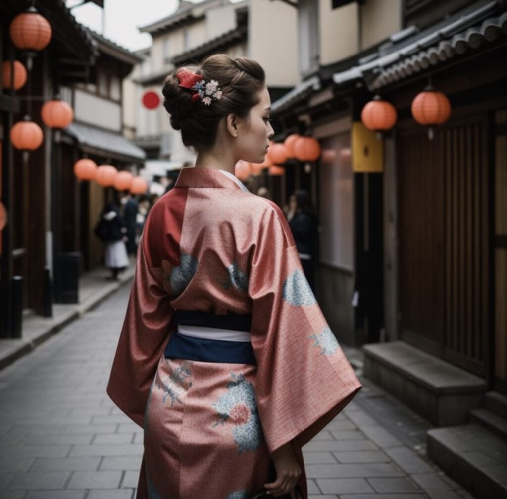 kimono boheme rouge