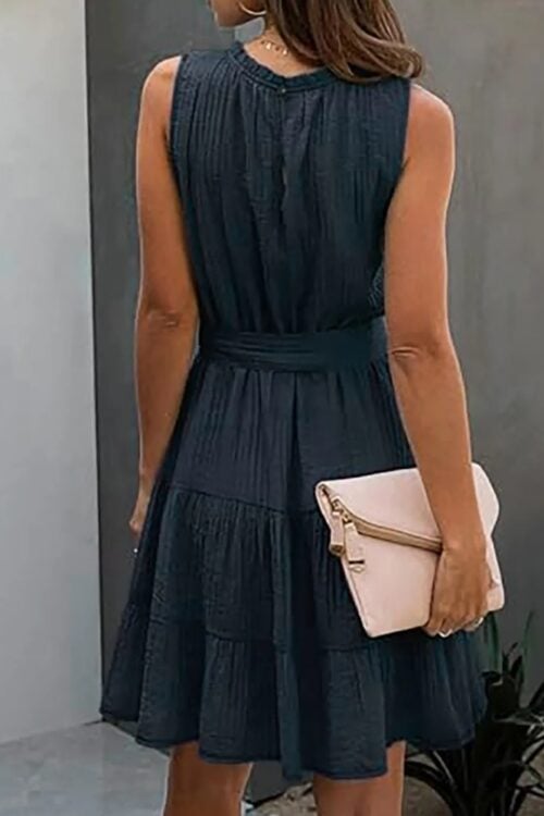  Robe courte décontracté sans manches