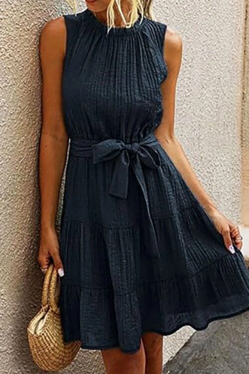 Robe courte décontracté sans manches