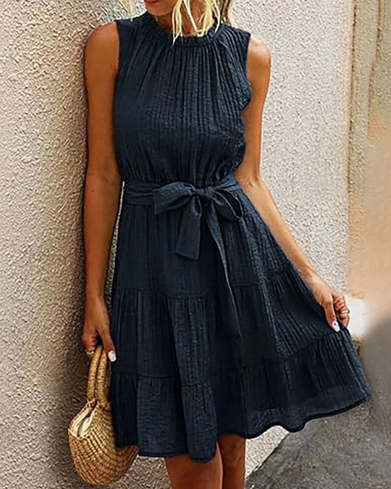 Robe courte décontracté sans manches