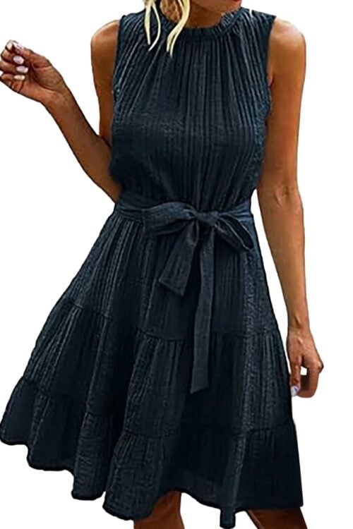Robe courte décontracté sans manches