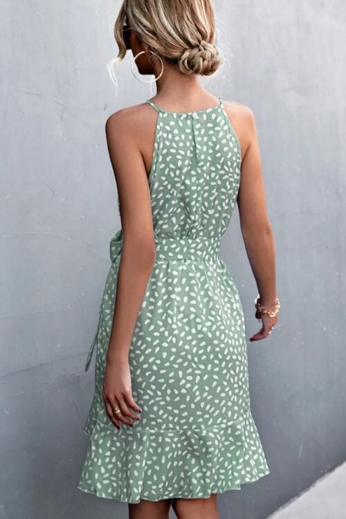 Robe courte polyester bohème estivale