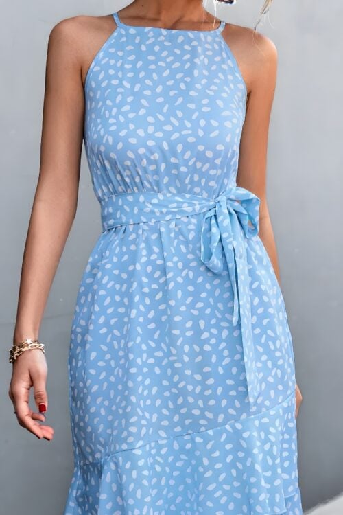 Robe courte polyester bohème estivale
