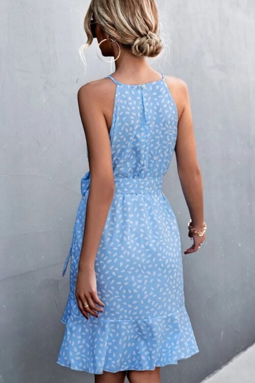Robe courte polyester bohème estivale