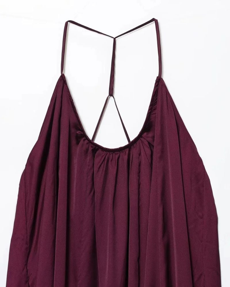 Robe longue bohème fluide au dos nus