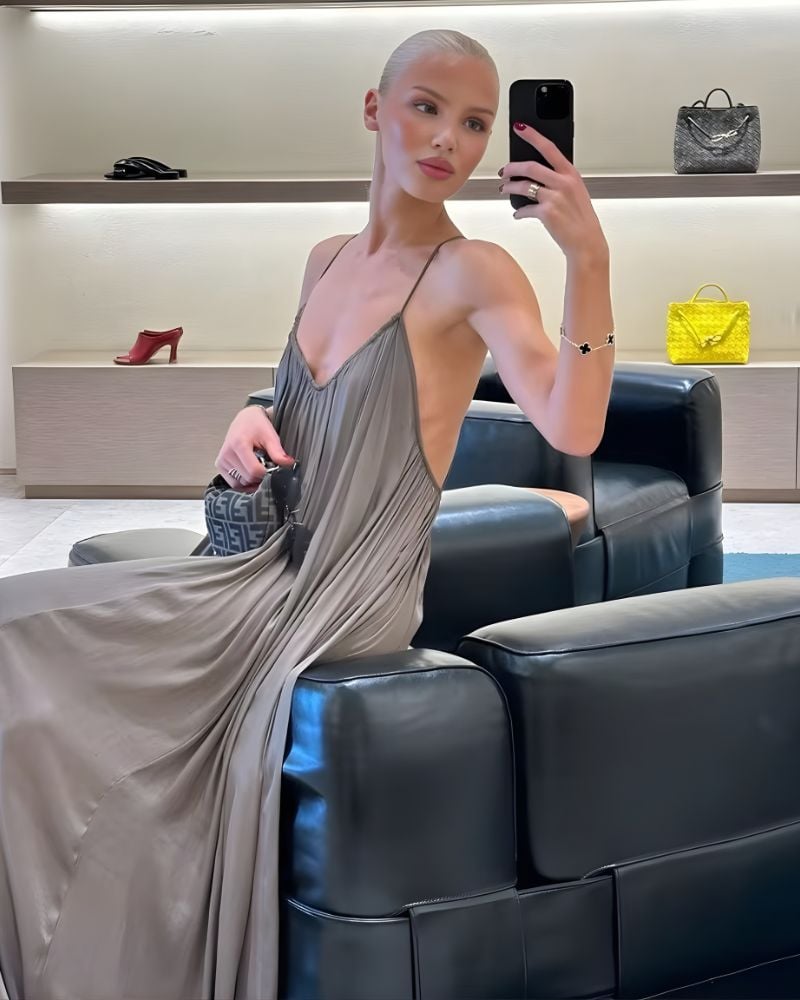 Robe longue bohème fluide au dos nus