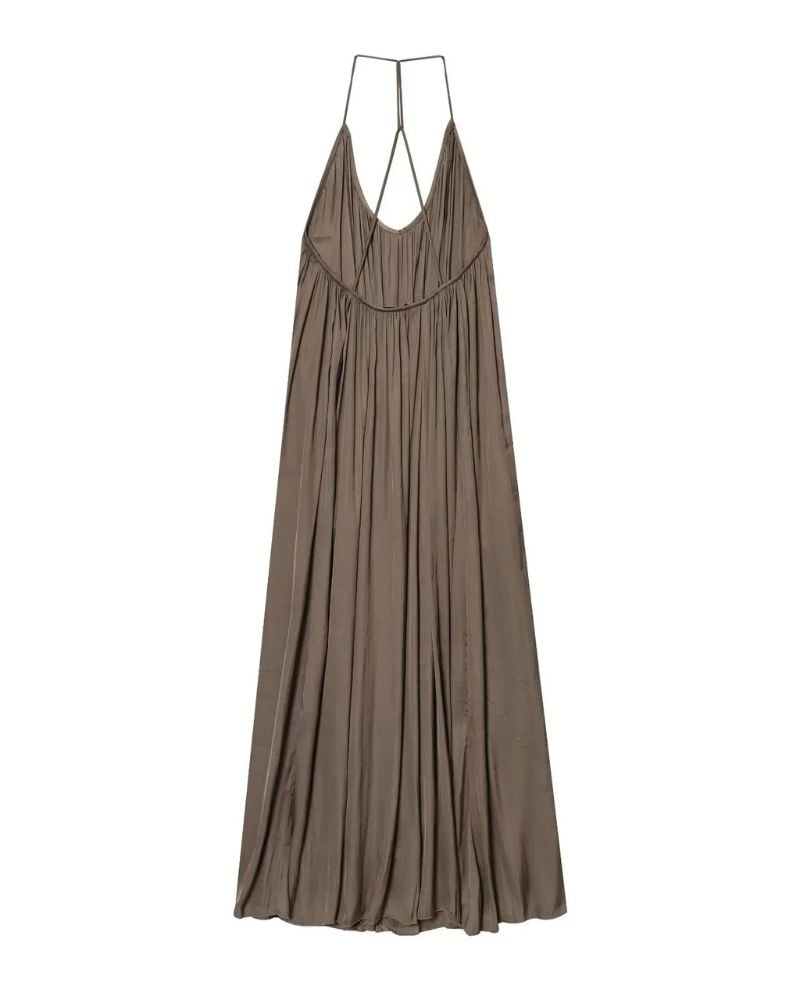 Robe longue bohème fluide au dos nus