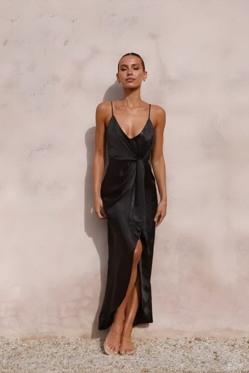 Robe longue polyester bohème élégante