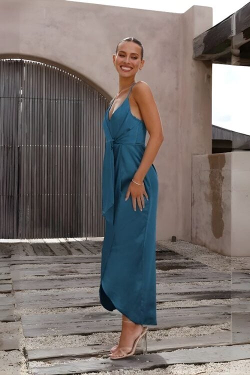 Robe longue polyester bohème élégante