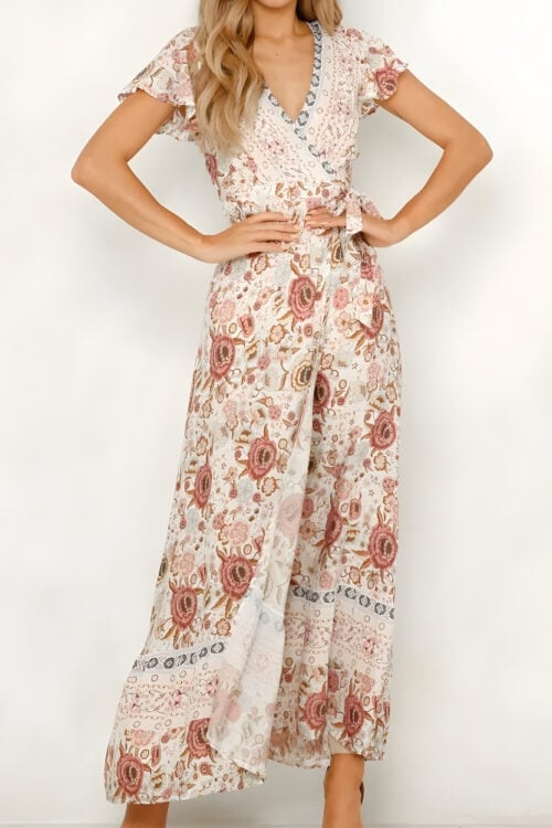 Robe longue sirène imprimé été style folk