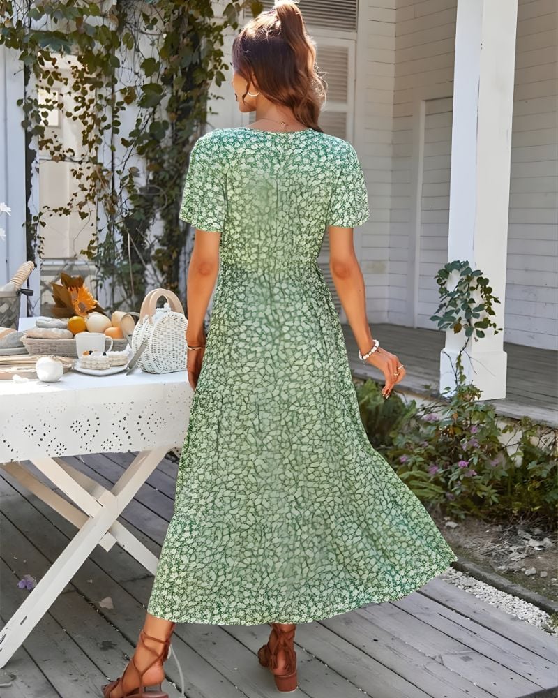  Robe longue vintage imprimé fleuri – Image 2