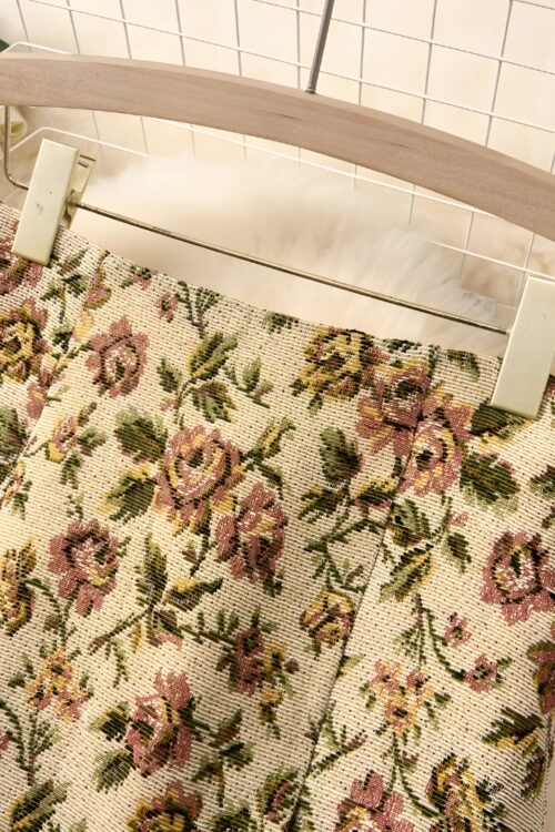 Jupe courte imprimé floral bohème été