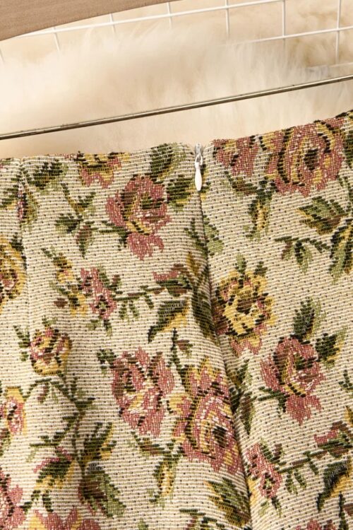 Jupe courte imprimé floral bohème été
