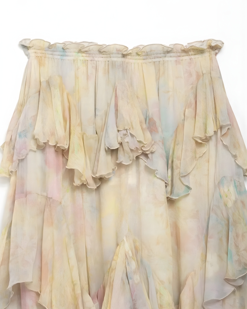 Jupe longue bohème vintage fluide