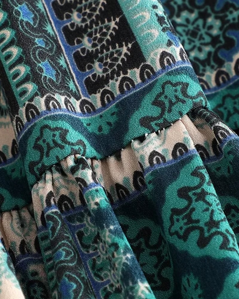 Jupe longue ethnique bohème taille élastique