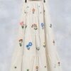 Jupe longue plissée imprimé fleuri taille élastique