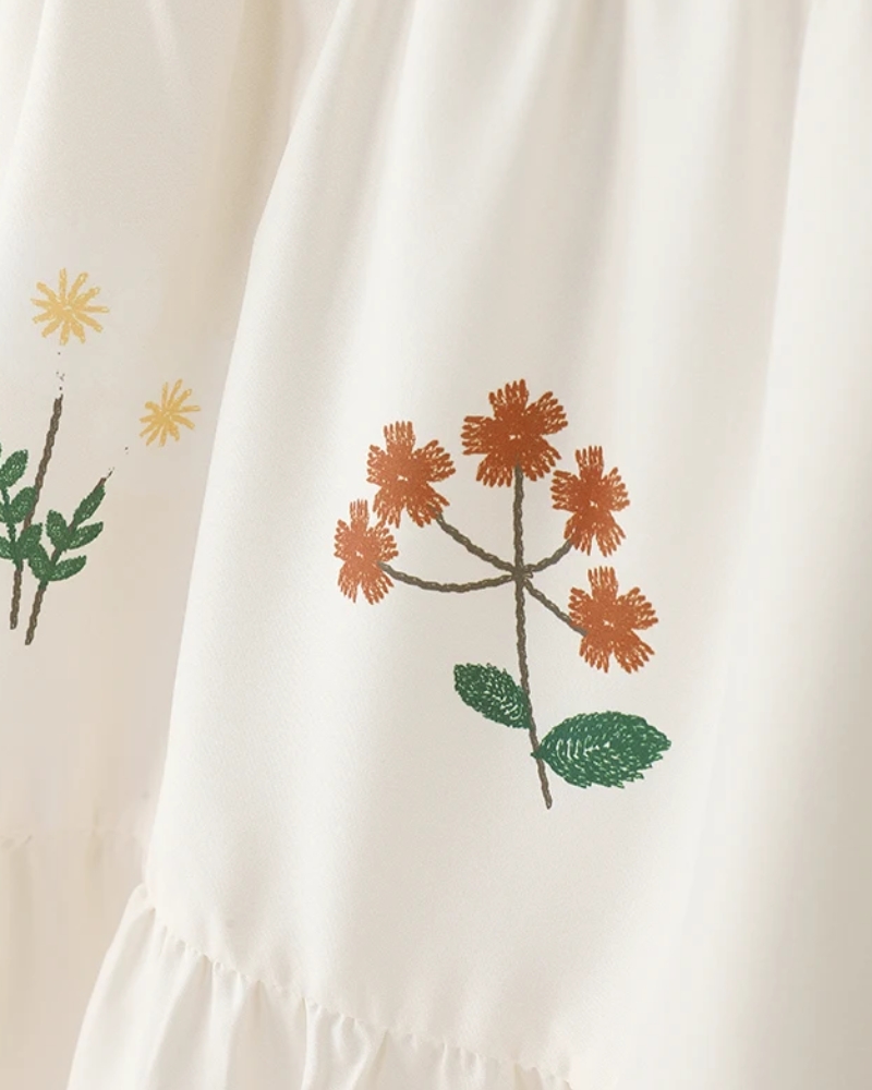 Jupe longue plissée imprimé fleuri taille élastique