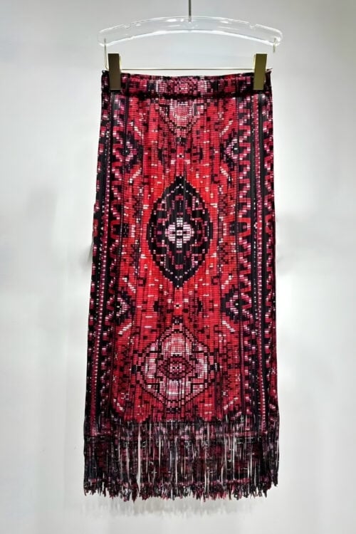 Jupe longue viscose imprimé cachemire bohème