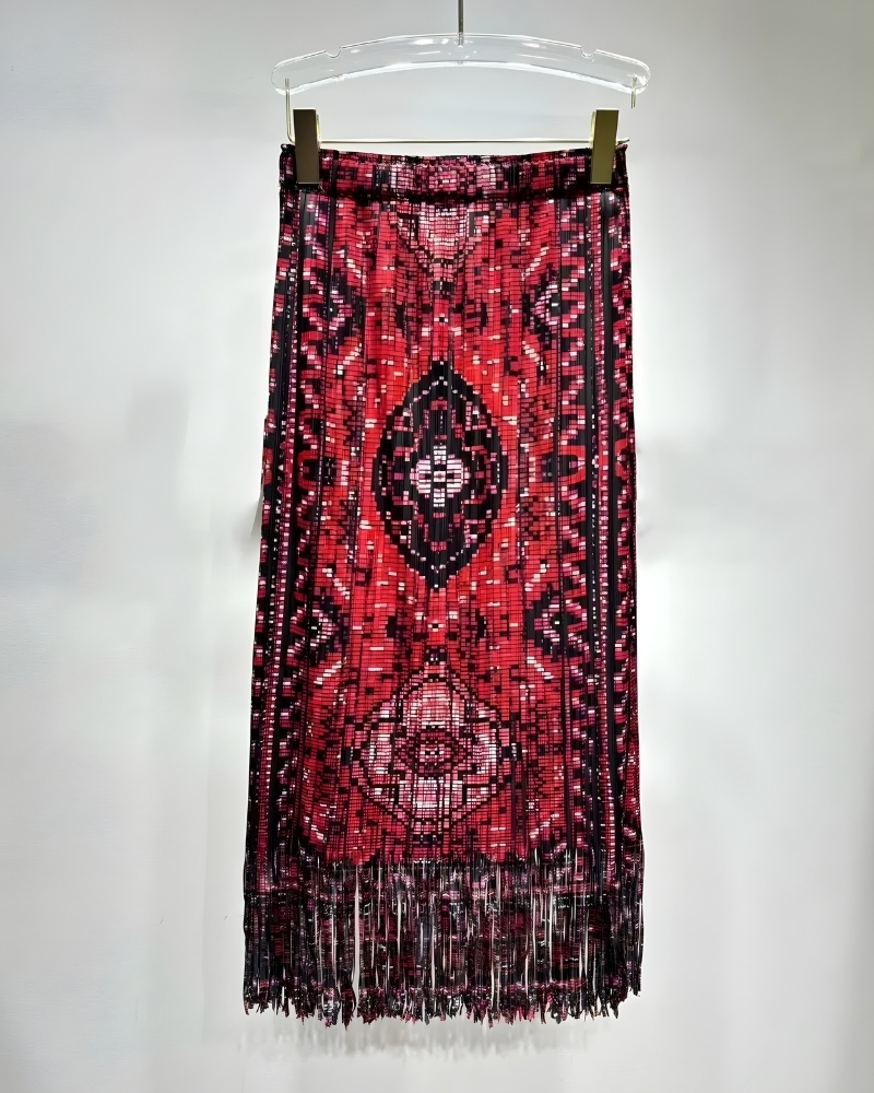 Jupe longue viscose imprimé cachemire bohème