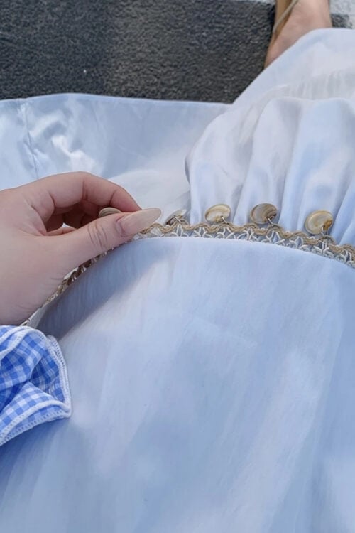 Jupe plissée bohème taille haute coréenne