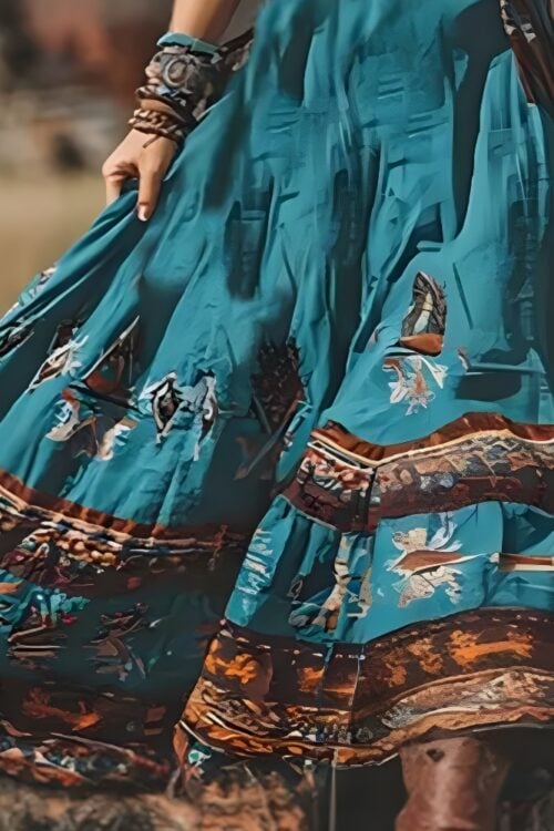 Robe longue bohème fluide plage