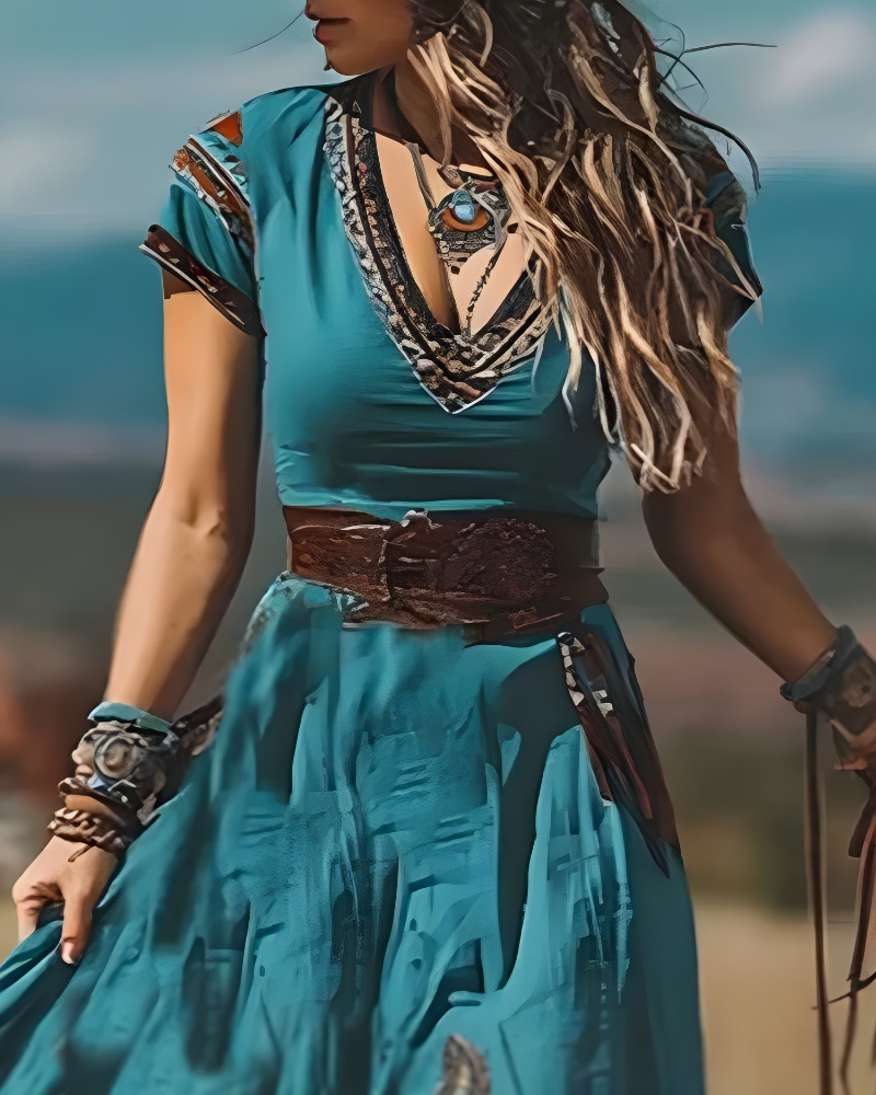Robe longue bohème fluide plage