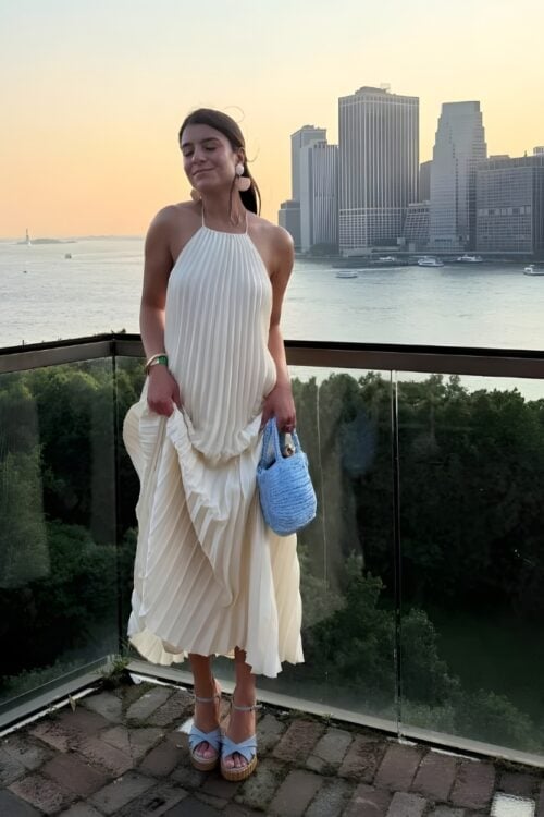 Robe longue dos nu col licou bohème