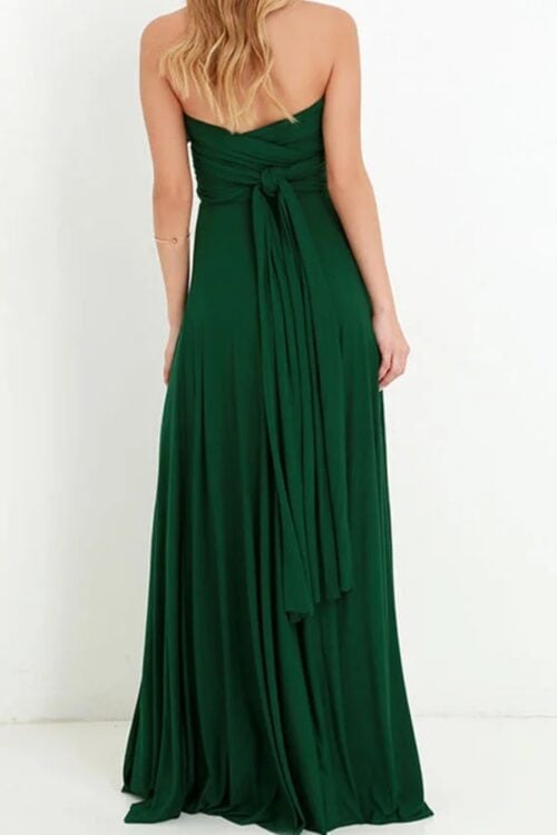 Robe longue mousseline unie bohème soirée