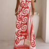 Robe longue viscose imprimé floral romantique
